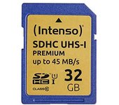 Intenso 3421480 Tarjeta de memoria SD UHS-I 32 GB grado 10, Negro