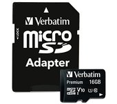 Verbatim 44082 - Tarjeta de Memoria Micro SDHC de 16 GB con Adaptado (Clase 10)