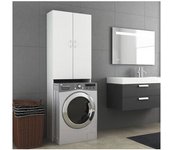 vidaXL Armario De Lavadora Blanco 64x25.5x190 Cm