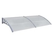 vidaXL Marquesina Para Puerta Pc Gris 240x100 Cm