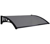 vidaXL Marquesina Para Puerta Pc Negro 120x80 Cm