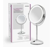 Espejo de maquillaje cromado Babyliss LED 9436E