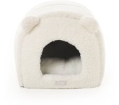 Leeby Iglú Desenfundable de Borreguito Blanco para gatitos