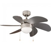 Ventilador de techo con luz basic plata
