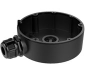 Caja de conexión Hikvision DS-1280ZJ-DM18 Black aluminio, montaje pared o techo, para cámaras domo