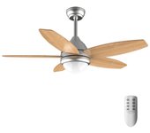 Cecotec EnergySilence Aero 495 Ventilador de Techo Madera 42" 55W con Luz LED y Mando a Distancia