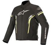 Alpinestars T-SP-1 Chaqueta textil de moto impermeable - Negro Blanco Amarillo (M)