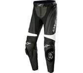 Alpinestars Stella Missile V3 Pantalones de cuero para motocicleta para damas - Negro Blanco (40)