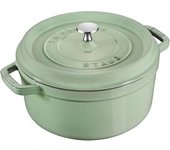 Staub La Cocotte 24 cm, redondo, Salvia, Hierro fundido