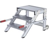 MUNK Escalera de plataforma, anchura de los peldaños 600 mm, carga máx. 200 kg, 3 peldaños