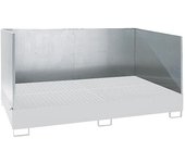 eurokraft pro Pared de protección contra salpicaduras, por 3 lados, para cubeta colectora de L x A 2690 x 1650 mm, por 3 lados