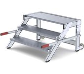 MUNK Escalera de plataforma, anchura de los peldaños 1000 mm, carga máx. 200 kg, 3 peldaños