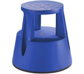 Twinco Taburete rodante de plástico irrompible, carga máx. 150 kg, altura con carga 410 mm, azul, a partir de 3 unid.
