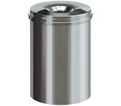 Brabantia Papelera de seguridad, acero inoxidable, autoextinguible, capacidad 30 l, H x Ø 470 x 335 mm, brillante