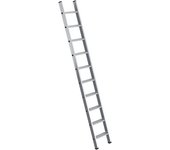MUNK Escalera de mano con peldaños planos, anchura 350 mm, 10 peldaños, larguero de 58 x 25 mm