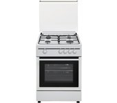 Vitrokitchen CB60BN Cocina de Gas Natural 4 Zonas + Horno Blanca
