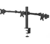 Hama Soporte para 3 Monitores hasta 27" VESA 100 Max 7kg Negro