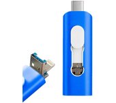 Cool 3 en 1 64GB Lightning / Tipo-C / Micro-USB Azul