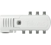 Televes Amplificador Antena TV 6 Salidas 16dB Blanco