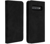 Avizar Funda Cartera con Función Soporte Negra para Samsung Galaxy S10