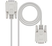 Nanocable Cable Serie Null Modem DB9 Macho a DB9 Hembra 1.8m Beige