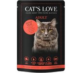 85 g Cat’s Love Adult Vacuno en Gelatina sobre para gatos