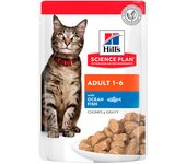 85 g Hill's Science Plan Adult Pescado sobre para gatos