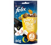1 x 60 gr Felix Party Mix Treat Cheezy Snack Para Gatos Con Queso Cheddar 1 X 60 Gr