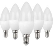 Pack 5 Bombillas LED Vela E14 6W Equi.40W 470lm 15000H Primer Leader