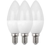 Pack 3 Bombillas LED Vela E14 6W Equi.40W 470lm 15000H Primer Leader