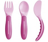Mam Set Cubiertos 3 unidades Rosa