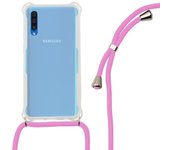 Ksix Funda Cordón Rosa TPU Transparente para Samsung Galaxy A50/A30S