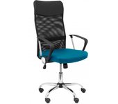 Piqueras y Crespo Gontar Silla Respaldo Malla Negro Asiento Turquesa