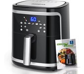 Aigostar Freidora de Aire 1900W 7L con Pantalla Táctil LED Negro
