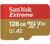 Sandisk Extreme MicroSDXC 128 GB A2 Clase 10 V30 UHS-I + Adaptador