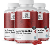 HealthyWorld® 3x Ashwagandha KSM-66 300 mg, en total 180 gominolas