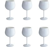 Aulica Vasos de vino blanco acrílico 460 ml - set de 6