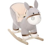 Homcom Caballo balancín de bebé gris 61 x 34 x 58 cm