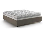 Talamo Italia Cama doble en ecopiel gris tórtola 160x200 cm