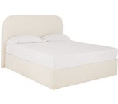 Decowood Cama con canapé blanca para colchón 135x200cm