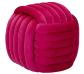 Mauro Ferretti Puf trenzado de terciopelo fucsia cm 45x45x45
