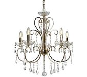 Kosilum Lámpara de techo metal, cristal y vidrio  57 cm