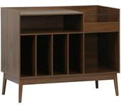 sweeek Mueble vintage de vinilo, decoración de madera