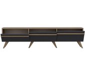 Calicosy Mueble de tv 3 puertas gris antracita l180 cm