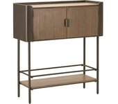 Mauro Ferretti Mueble de metal y madera marrón 100x42x110 cm