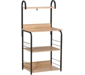 Homcom Estante de cocina 60x40x125 cm madera natural