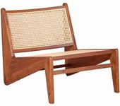 Nest dream Sillón bajo en madera de teca y ratán natural
