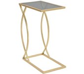 Mauro Ferretti Mesa auxiliar de metal dorado cm 45,5x25,5x60