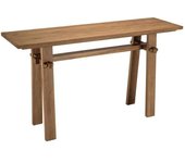 MACABANE Consola de madera de teca reciclada de 140 cm