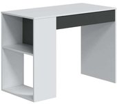 Home Heavenly Mesa escritorio blanco con cajón y estantería